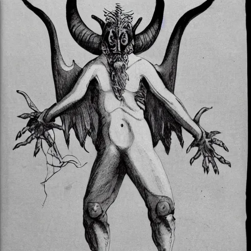 Image similar to Pazuzu He stands on two legs and has human arms ending in claws, with two pairs of wings, a scorpion's tail, pazuzu, a snake that emerges from between his legs in front, and a horned, bearded head with bulging eyes and snarling canine mouth swirls of black gouache, hopeless grey, and a daub of cold blue, intricate, highly detailed, digital painting, pazuzu, artstation, concept art, smooth, sharp focus, illustration, Unreal Engine 5, 8K, art by artgerm and greg rutkowski and alphonse mucha, fantasy epic digital art, epic fantasy card game art pazuzu