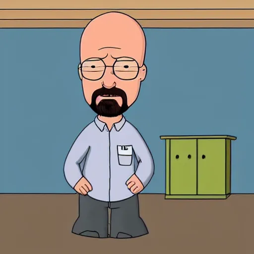 Image similar to Walter white in family guy