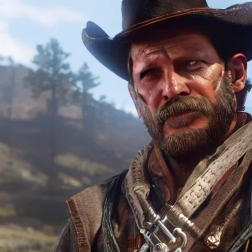 Tom Hardy as Arthur Morgan, Red Dead Redemption 2, Stable Diffusion