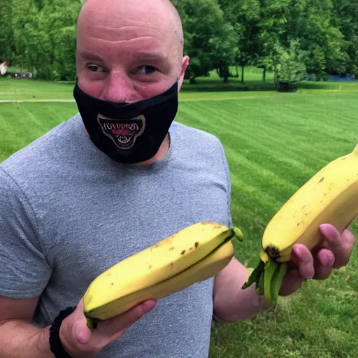 Prompt: montanablack in washington eating a banana