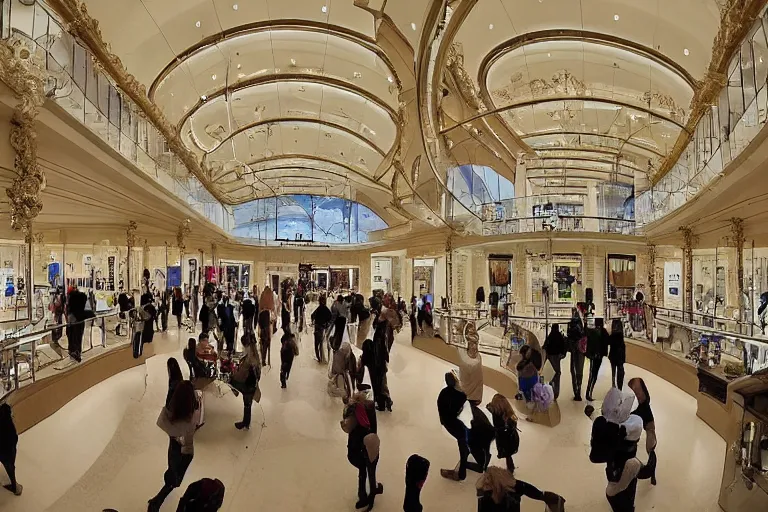 Prompt: apple - store, apple - store, apple - store lived in a palatial manor with gilded marble and doric columns and they decided it wasn't enough like a telephone