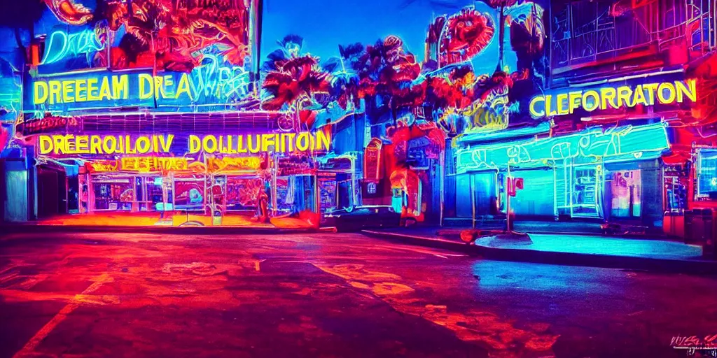 Image similar to dream of californication, cyberwave, neon, cinematic,