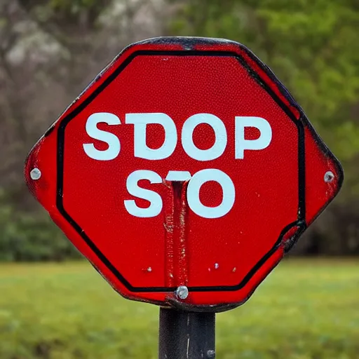 Prompt: photo of a stop sign
