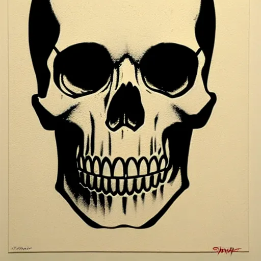 Prompt: skull, realistic. by shepard fairey