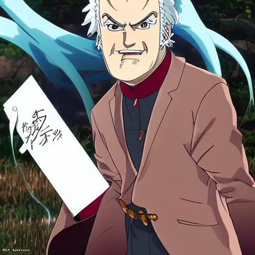 Prompt: greg davies in an anime style by eiichiro oda, hayao miyazaki, rumiko takahashi