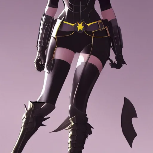 Image similar to batgirl as 2B nier automata, concept art, trending in artstation, artstationHD, artstationHQ, highly detailed, 4k