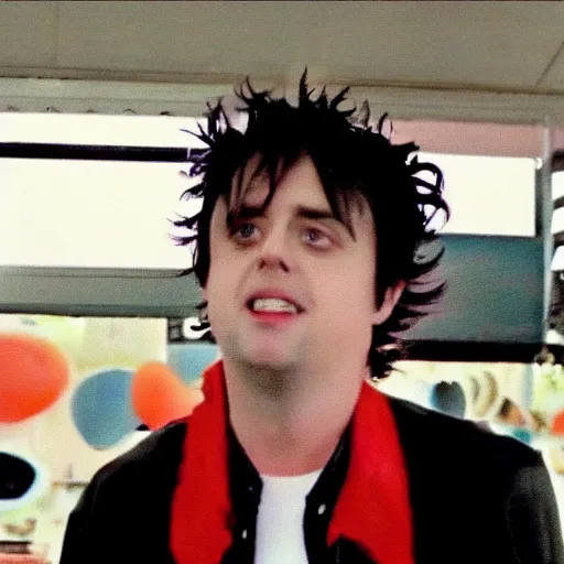 Image similar to a screenshot of Billie Joe Armstrong in Family Guy, low quality, vhs quality,