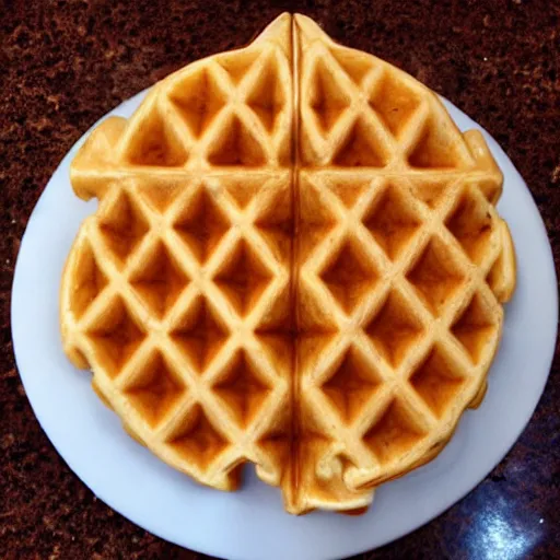 Prompt: eggo waffle sculpture