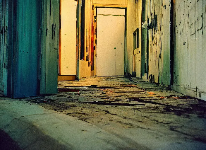 Prompt: photo of the most liminal space in the world, fujifilm velvia 5 0, color photography, sigma 2 8 mm