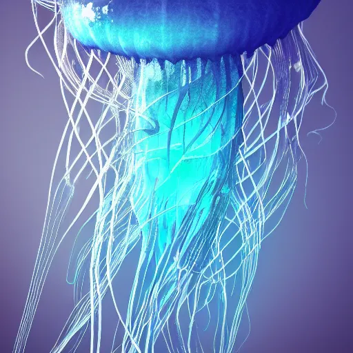 Prompt: jellyfish growing form tree branch,C4d,8k,futuristic digital art,details