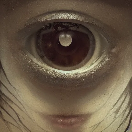 Image similar to a giant eye peeking througj a window,eerie,creepy,unnerving,digital art,art by greg rutkowski,design by trevor henderson,hyperdetailed skin,photorealistoc,deviantart,artstation,mysterious,4k