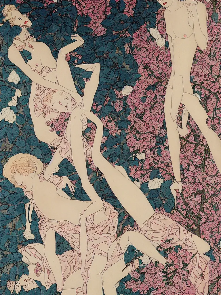 Image similar to a painting by george barbier,