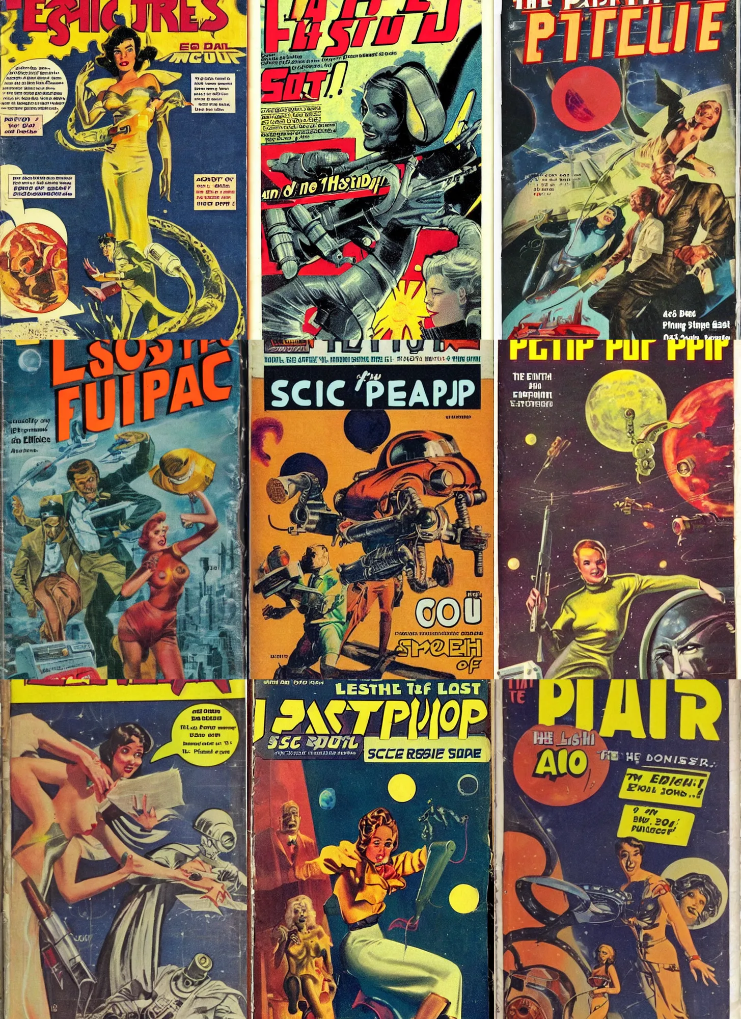 Prompt: retro pulp sci - fi magazine of the last day of earth