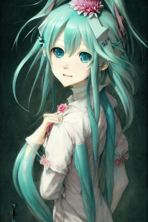 Prompt: ( ( ( ( ( real girl hatsune miku. muted colors. ) ) ) ) ) by jean - baptiste monge!!!!!!!!!!!!!!!!!!!!!!!!!!!