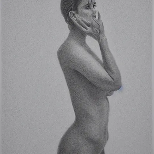 Image similar to unbearable lightness of being, pencil art