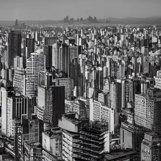 Image similar to never ending brutalist skylines, concrete jungle