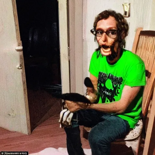 Image similar to alien caught smoking dope in rented house