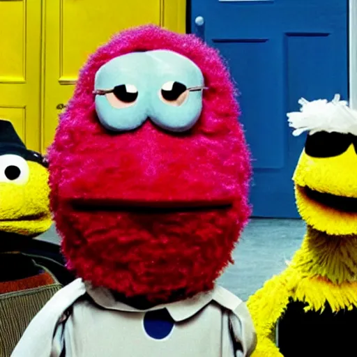 Prompt: Walter White in sesame street