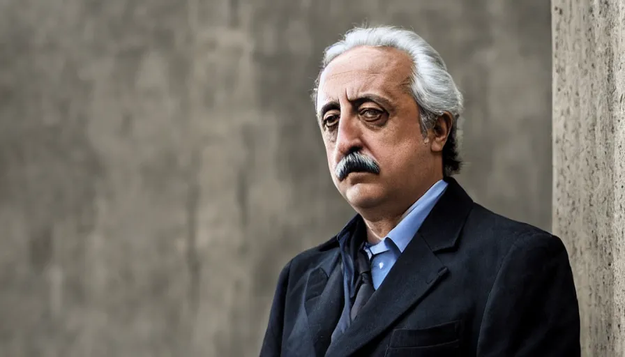 Prompt: hyper-realistic and anamorphic 2010s movie still close-up portrait of Giovanni Falcone, by Paolo Sorrentino, Leica SL2 50mm, beautiful color, high quality, high textured, detailed face