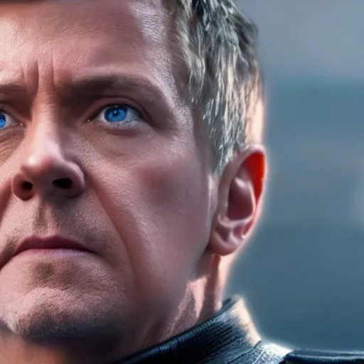 Image similar to film still of Eliot Page as Hawkeye in Avengers Endgame