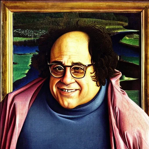 Image similar to Danny Devito, painting by Sandro Botticelli, detailed, 4k