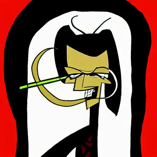 Image similar to a portrait of aku from the show samurai jack by genndy tartakovsky