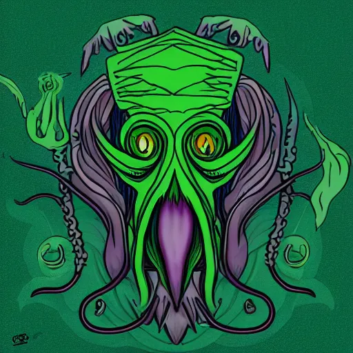 Image similar to digital art of cthulu