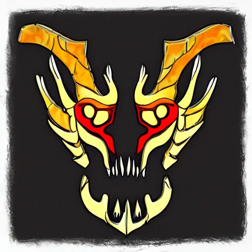 mythosaur skull emblem, stylized | Stable Diffusion | OpenArt