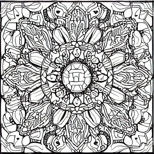 Image similar to coloring book page.