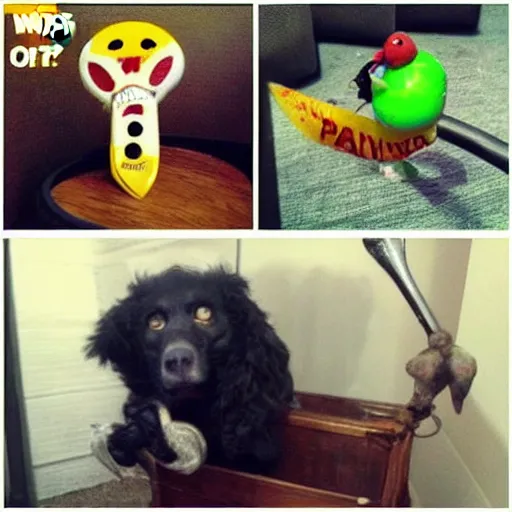 Image similar to the most random things ever.