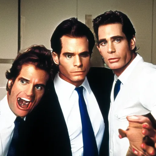 huey lewis and the news visit patrick bateman in a | Stable Diffusion ...