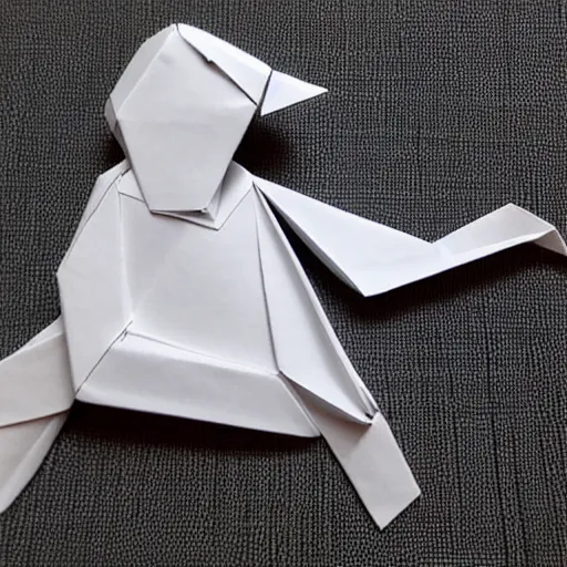 Image similar to [ 🐘 as 🤖 ] origami