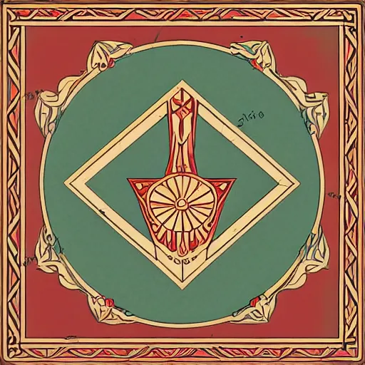 Prompt: symmetrical mural painting from the early 1 9 0 0 s in the style of art nouveau, red curtains, art nouveau design elements, art nouveau ornament, scrolls, flowers, flower petals, rose, opera house architectural elements, mucha, masonic symbols, masonic lodge, joseph maria olbrich, simple, iconic, masonic art, masterpiece, trending on artstation