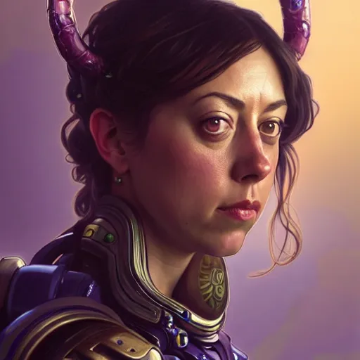 Prompt: full portrait of planetside vanu aubrey plaza, fantasy, d & d, intricate, detailed, by by alphonse mucha, adolfo hohenstein, alice russell glenny, stanley artgerm lau, greg rutkowski, detailed, trending on artstation, trending on artstation, smooth