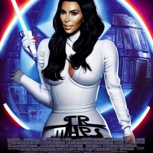 Image similar to kim kardashian in star wars movie poster