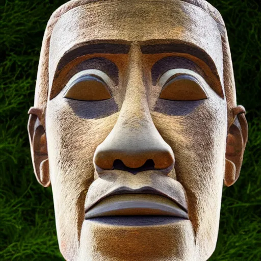 Prompt: Barack Obama as an Easter Island head, 4k, 8k, epic lighting