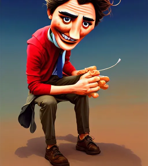 Image similar to muppet justin trudeau puppet, loftis, cory behance hd by jesper ejsing, by rhads, makoto shinkai and lois van baarle, ilya kuvshinov, rossdraws global illumination