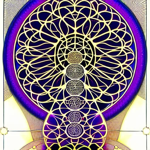 Prompt: psychedelic sacred geometry, intricate, sophisticated, ultra realistic, incredibly detailed, diagram, illustration, fractal, trending on artstation by markus kosel and alphonse mucha - n 9