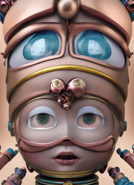 Image similar to closeup profile portrait of tin toy robot fairy, depth of field, zeiss lens, detailed, symmetrical, centered, fashion photoshoot, by nicoletta ceccoli, mark ryden, lostfish, breathtaking, 8 k resolution, extremely detailed, beautiful, establishing shot, artistic, hyperrealistic, octane render