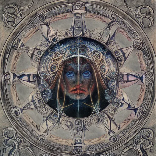 Image similar to aries zodiac artwork, mystic occult style, detailed, 8 k, symmetrical, by brian froud