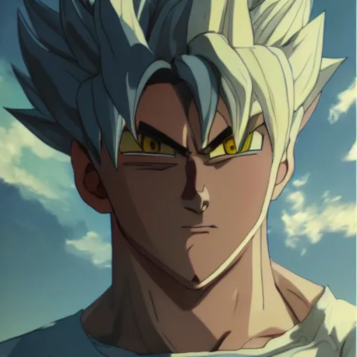 Image similar to full body character concept art, anime key visual of messi going super saiyan, delicate features finely detailed perfect face, gapmoe yandere grimdark, trending on pixiv fanbox, painted by greg rutkowski makoto shinkai takashi takeuchi studio ghibli