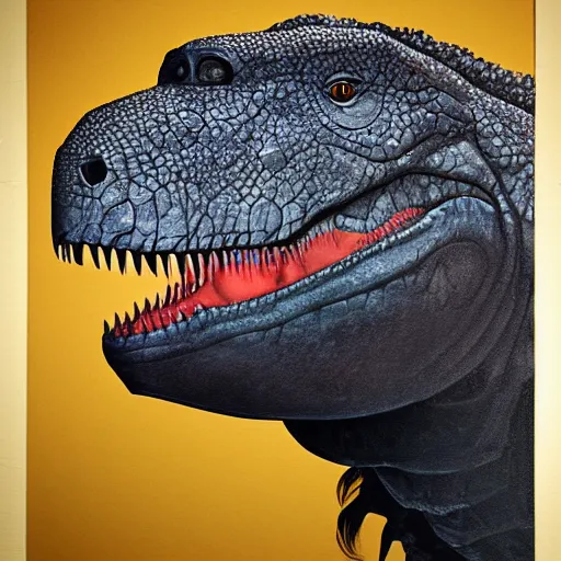 Image similar to a trex portrait