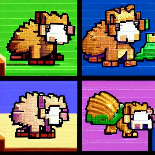 Image similar to game art hedgehog pixels