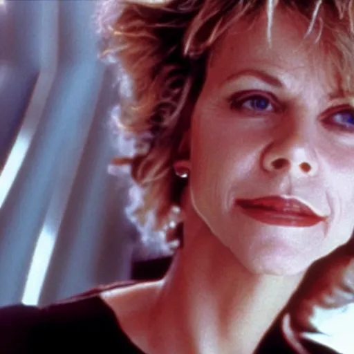 Prompt: Meg Ryan robot