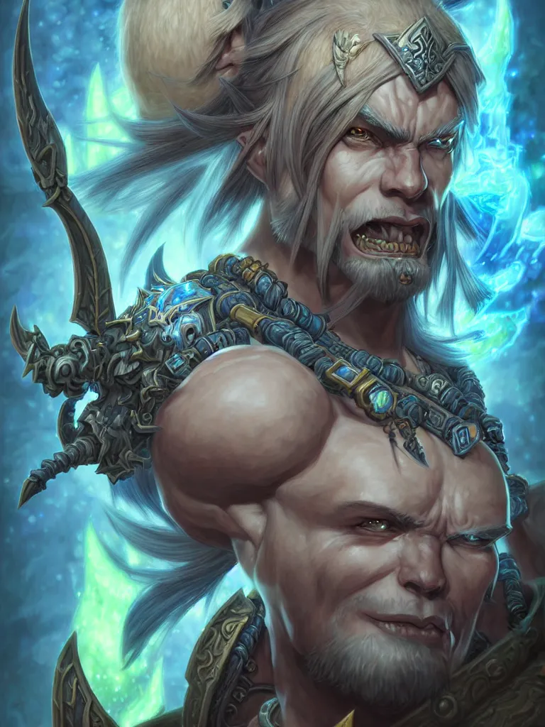 Image similar to World of Warcraft character portrait drawn by Katsuhiro Otomo, photorealistic style, intricate detailed oil painting, detailed illustration, oil painting, painterly feeling, centric composition singular character