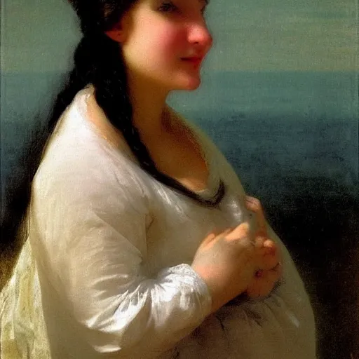 Prompt: a young woman’s face, she is gently smiling, her hair is white, she wears a long flowing blue satin veil, by ivan aivazovsky and and pieter claesz and paul delaroche and alma tadema and august malmstrom and and willen claesz heda and aelbert cuyp and gerard ter borch and isaac levitan, hyperrealistic, rendered in octane