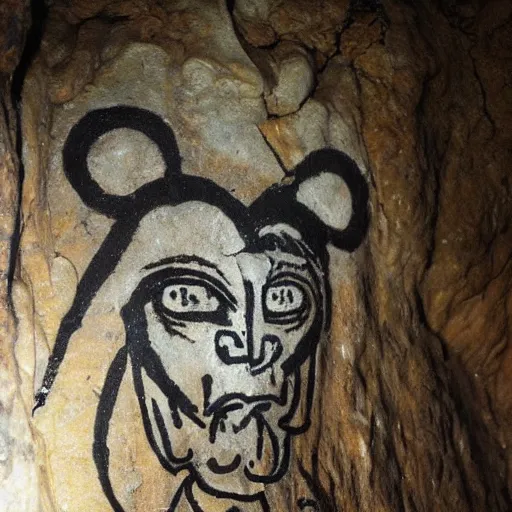 Image similar to shaman in a bear mask, chauvet cave painting