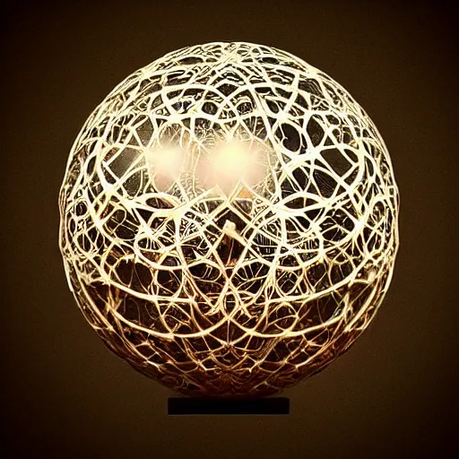 Image similar to “Sphere eversion (technicolour, photorealistic). A filigree sphere is wandering into itself (turning itself inside out in 3D space). Cutting edge, high-resolution, clean and enhanced.”