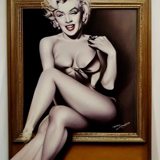 Prompt: pencil art, detailed portrait of marilyn monroe, full body view, intricate, hyper detailed, realistic, oil painting, by julie bell, frank frazetta, cinematic lighting