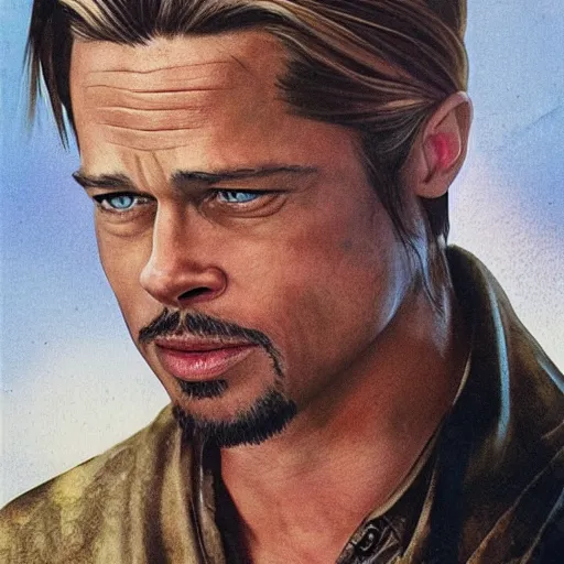 Prompt: brad pitt as a north african, highly detailed picture